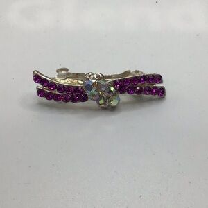 Purple Rhinestone and AB Stones Hair Clip